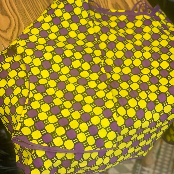 Africana prong Top/pant drawstring yellow royal purple - Picture 3 of 10